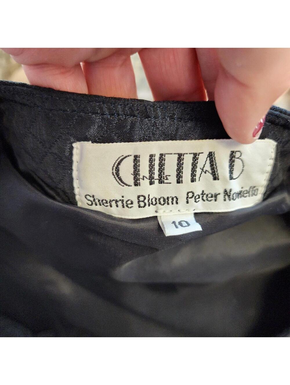 CHETTA B Sherrie Bloom Peter Noviello Black Quilted Jacket – Women’s 10 - Picture 7 of 9